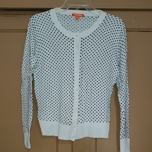 Joe Fresh Women's Black and White Polka Dot Cardigan